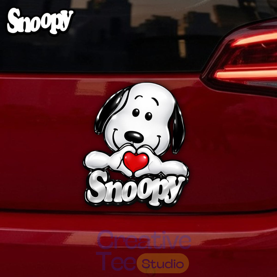 Snoopy Premium 3D Car Name Badge