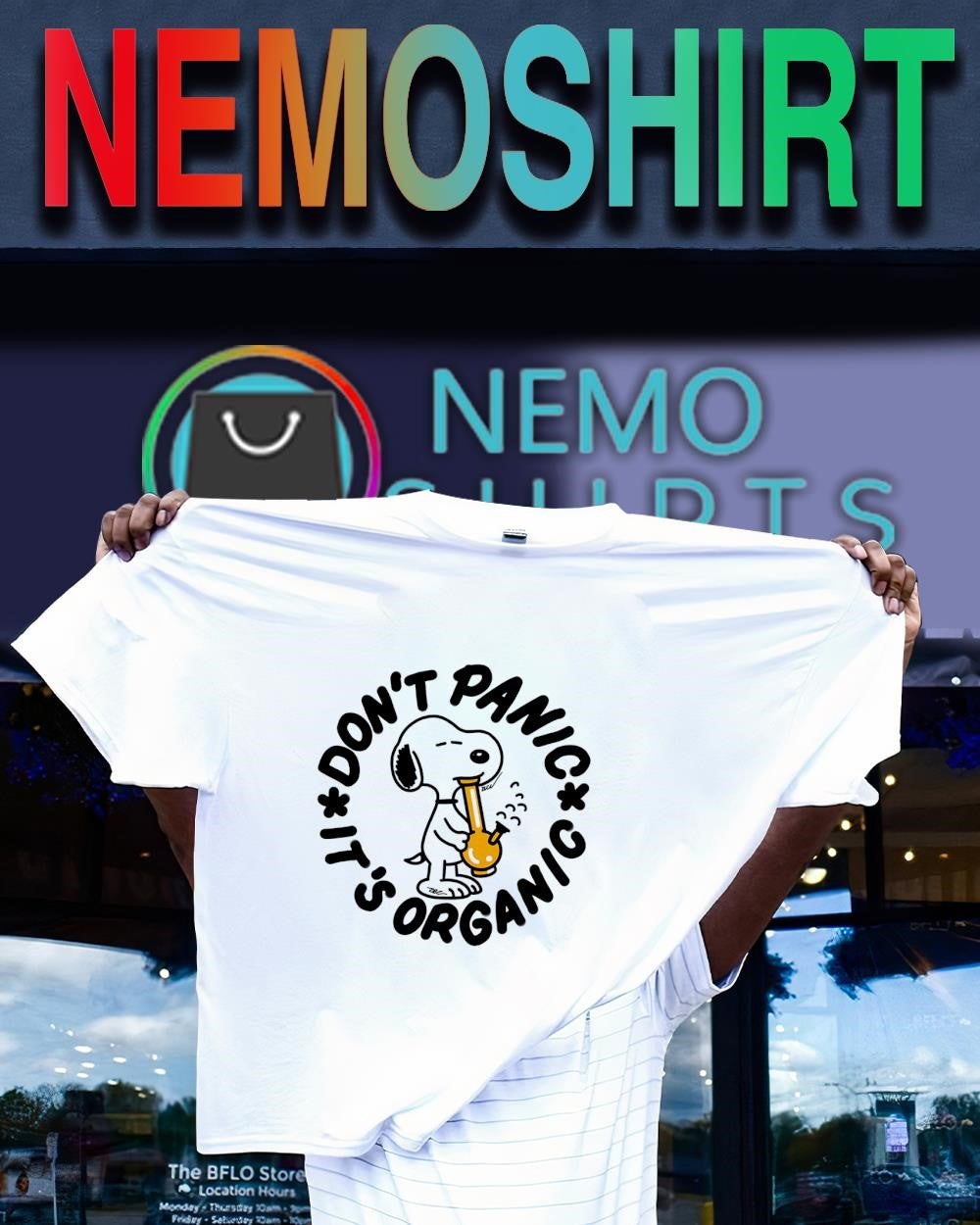 Snoopy don’t panic it’s organic shirt