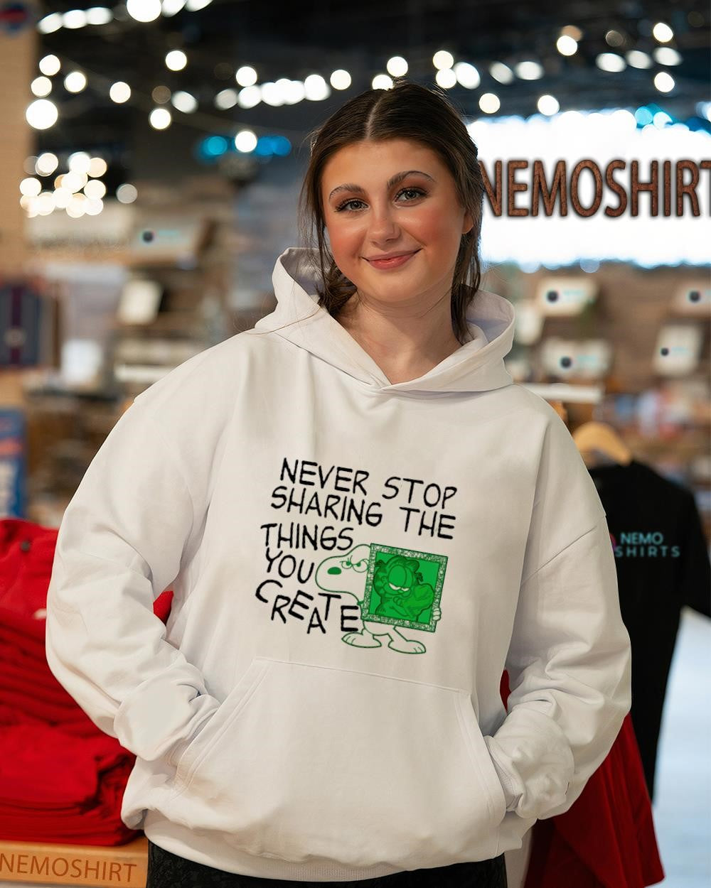 Snoopy never stop sharing the things you create shirt