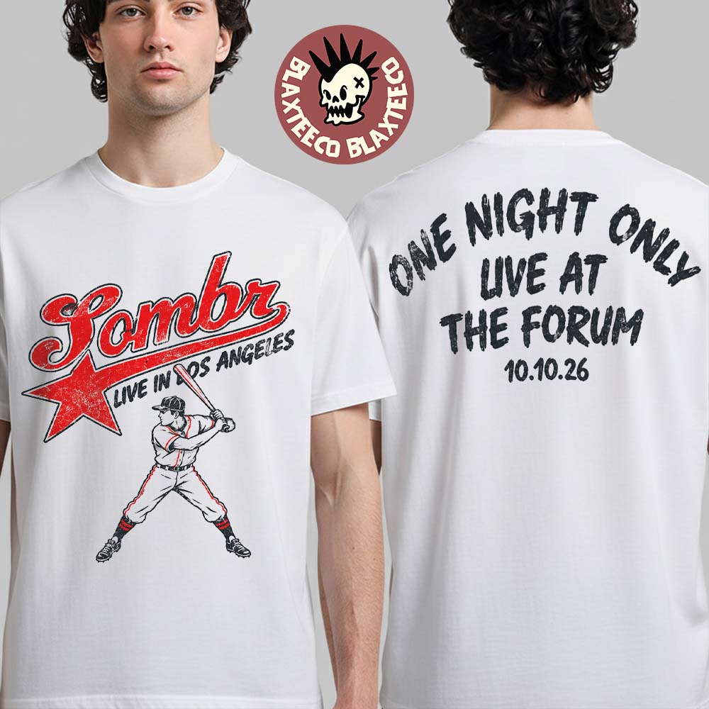 Sombr Live In Los Angeles 2026 Event Tee At The Forum October 10 2026 Two Sided T-Shirt