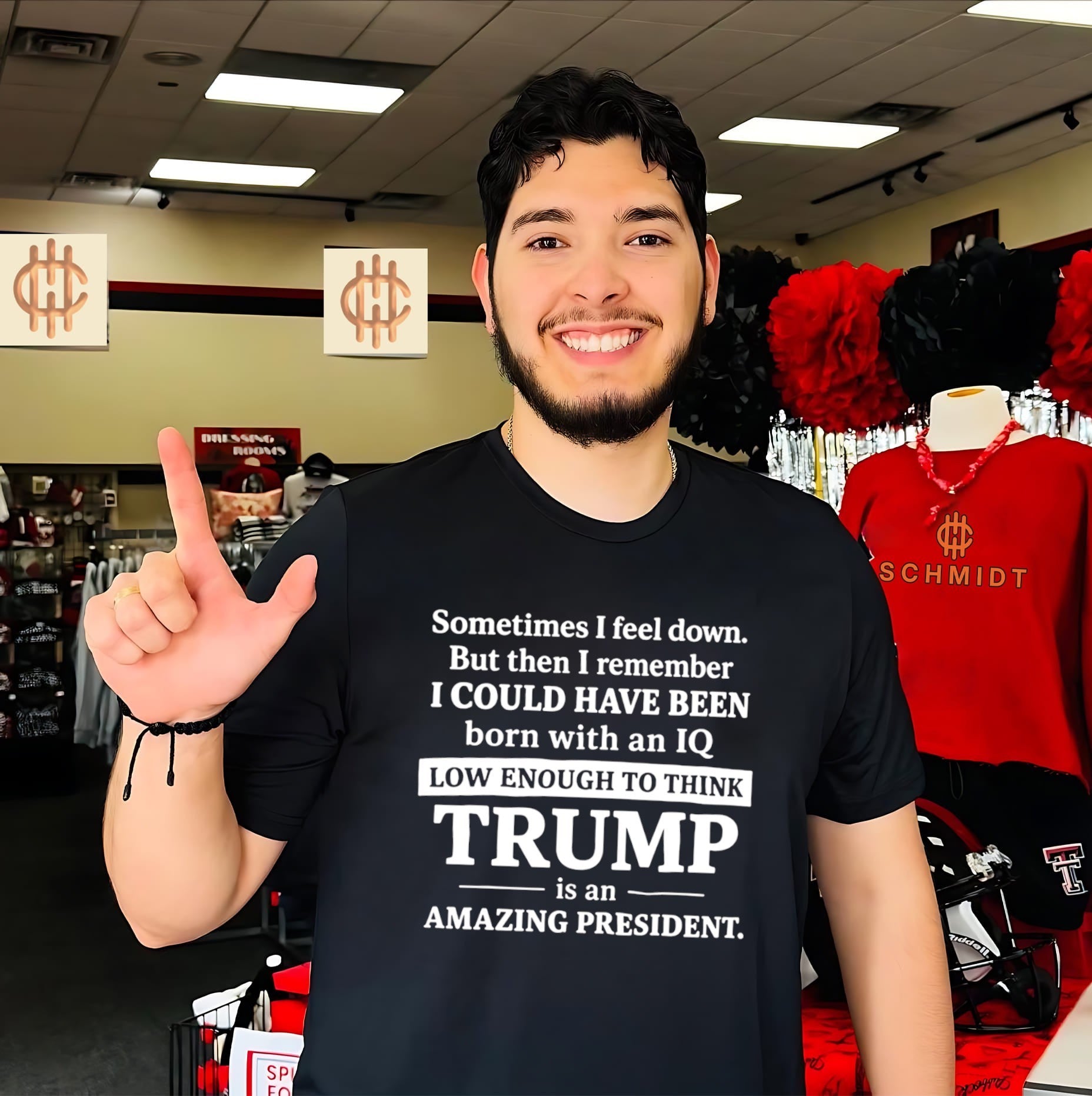 Sometimes I feel dơn but then I remember I could have been born with an IQ low enough to think Trump shirt