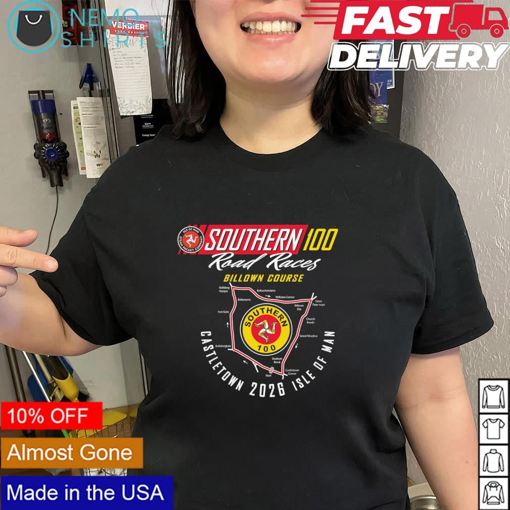 Southern 100 Road Races Billown Course Castletown 2026 Isle of Man state shirt