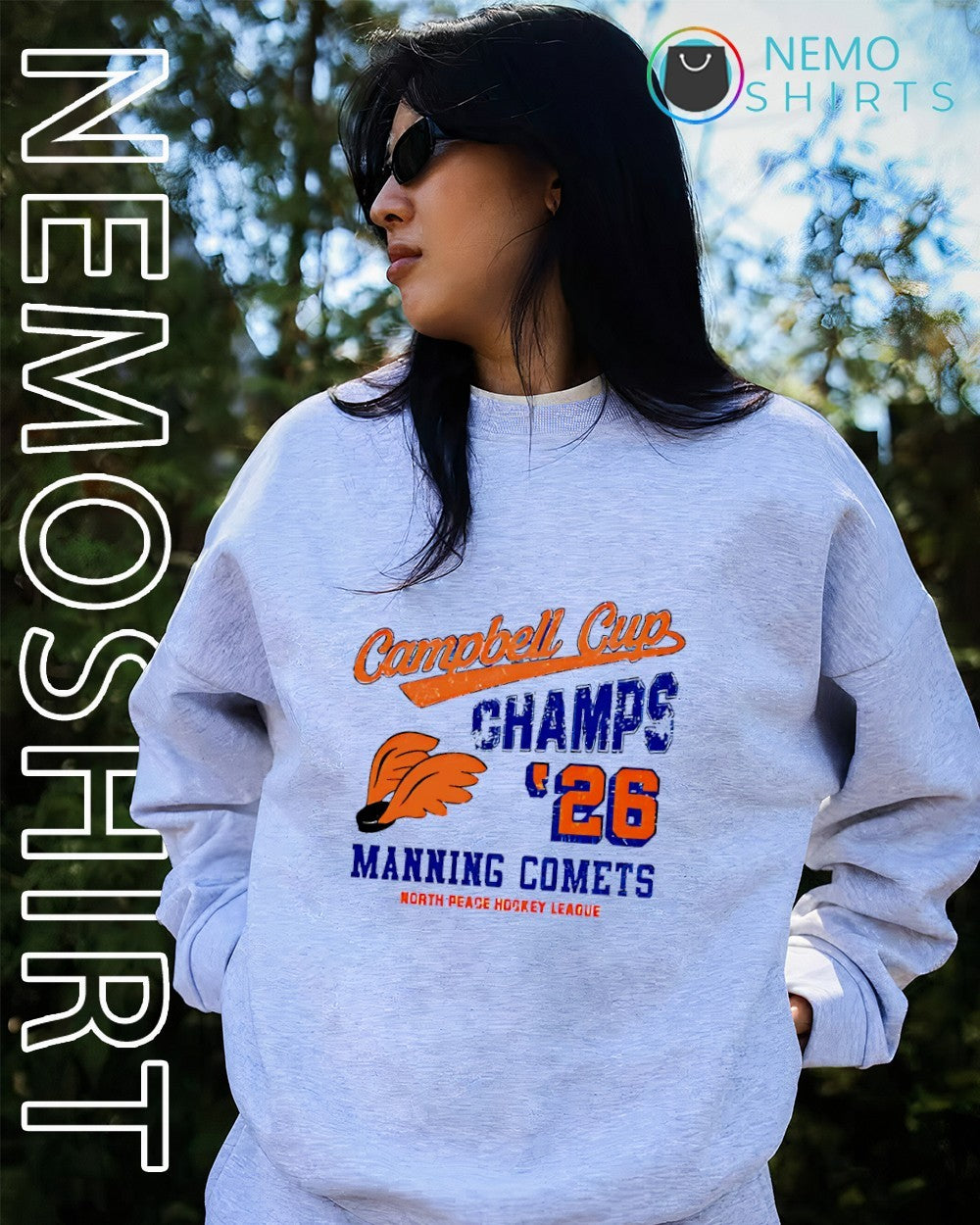 Camobell Cup Champs 26 Manning Comets North Peace hockey league shirt