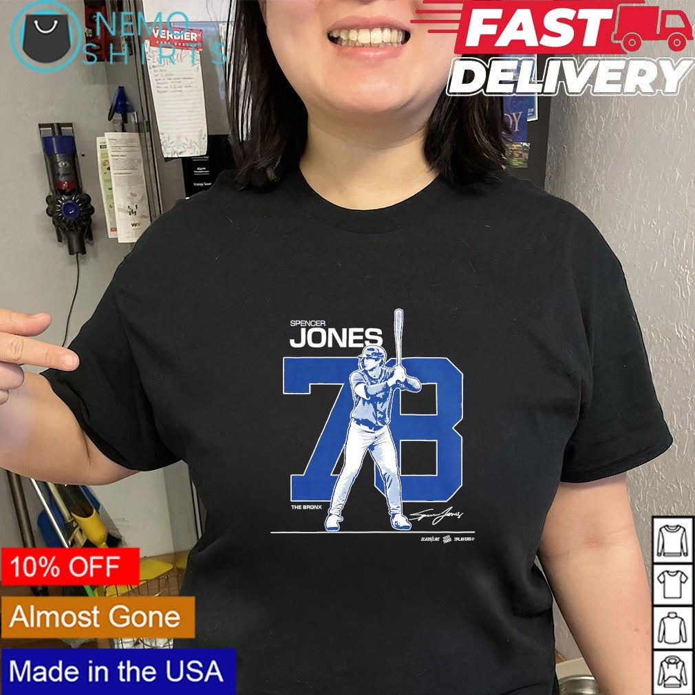 Spencer Jones 78 the Bronx New York Yankees signature shirt