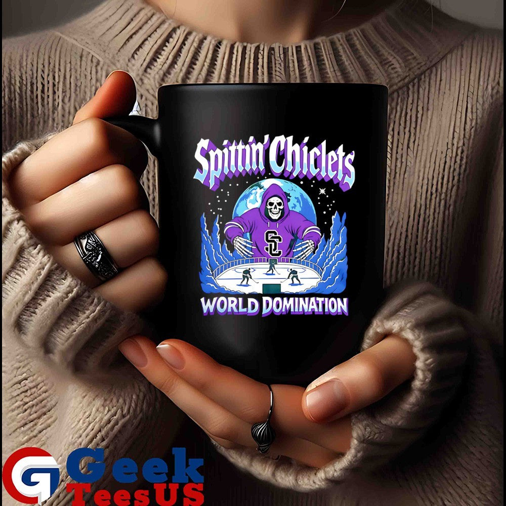 Spittin Chiclets Podcast Merch World Domination shirt