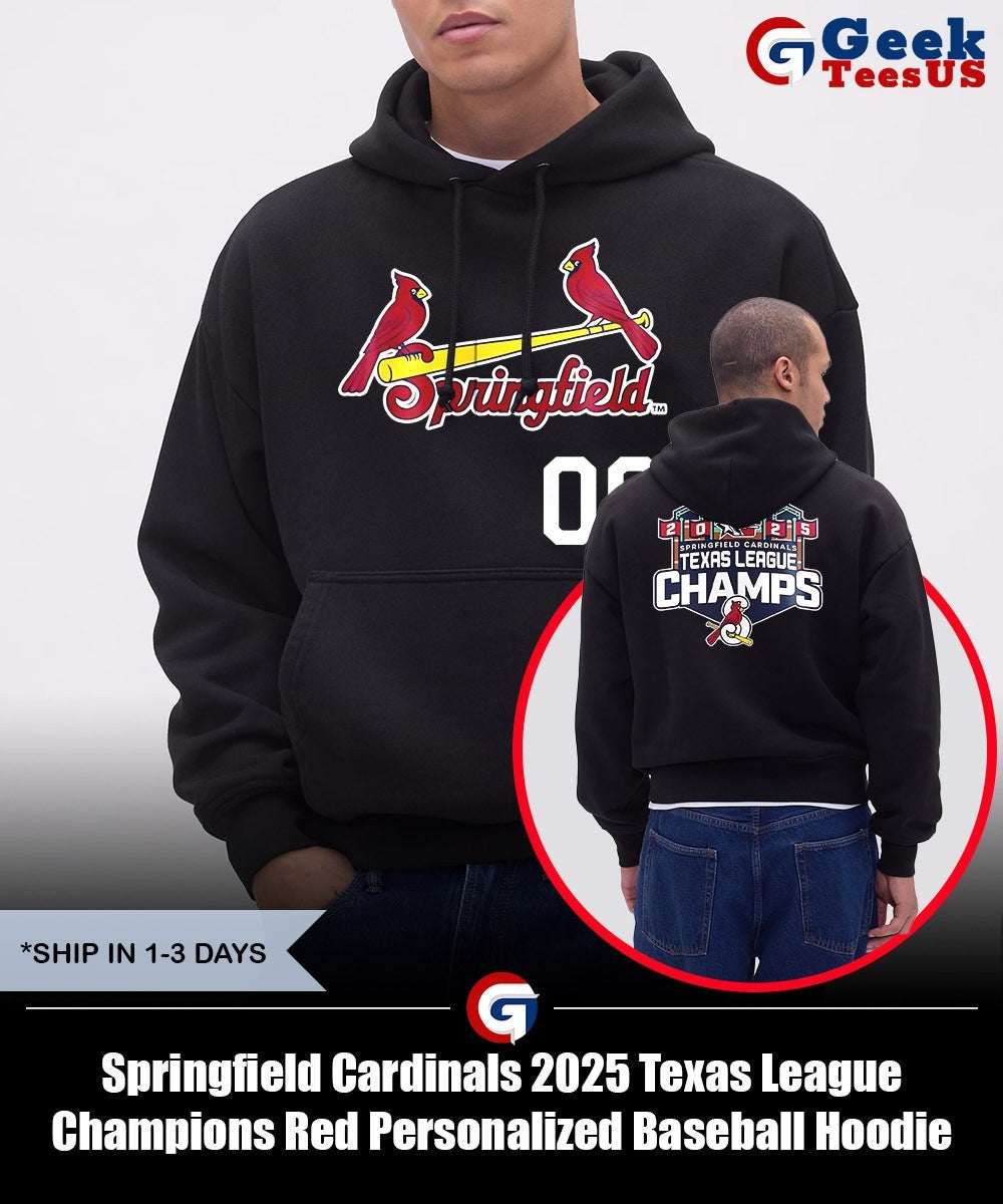 Springfield Cardinals 2025 Texas League Champions Red Personalized Baseball shirt
