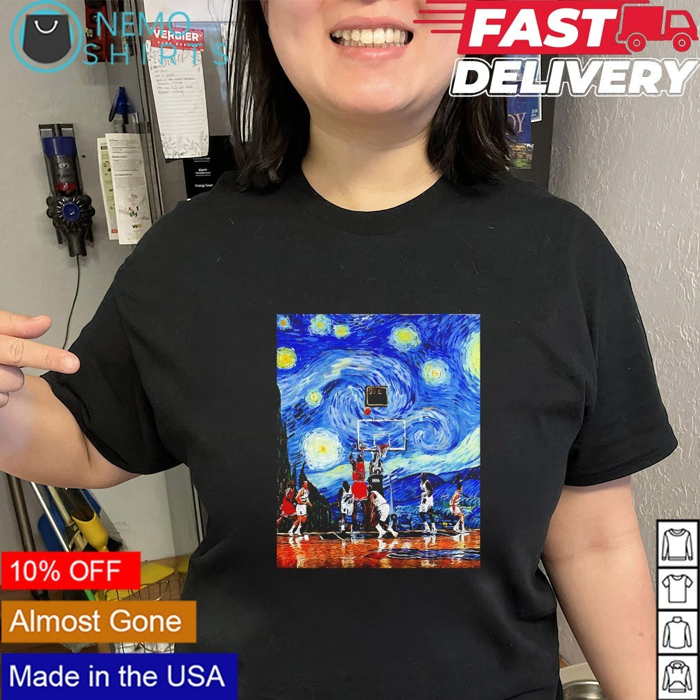Spurs and OKC Thunder game Van Gogh’s The Starry Night shirt