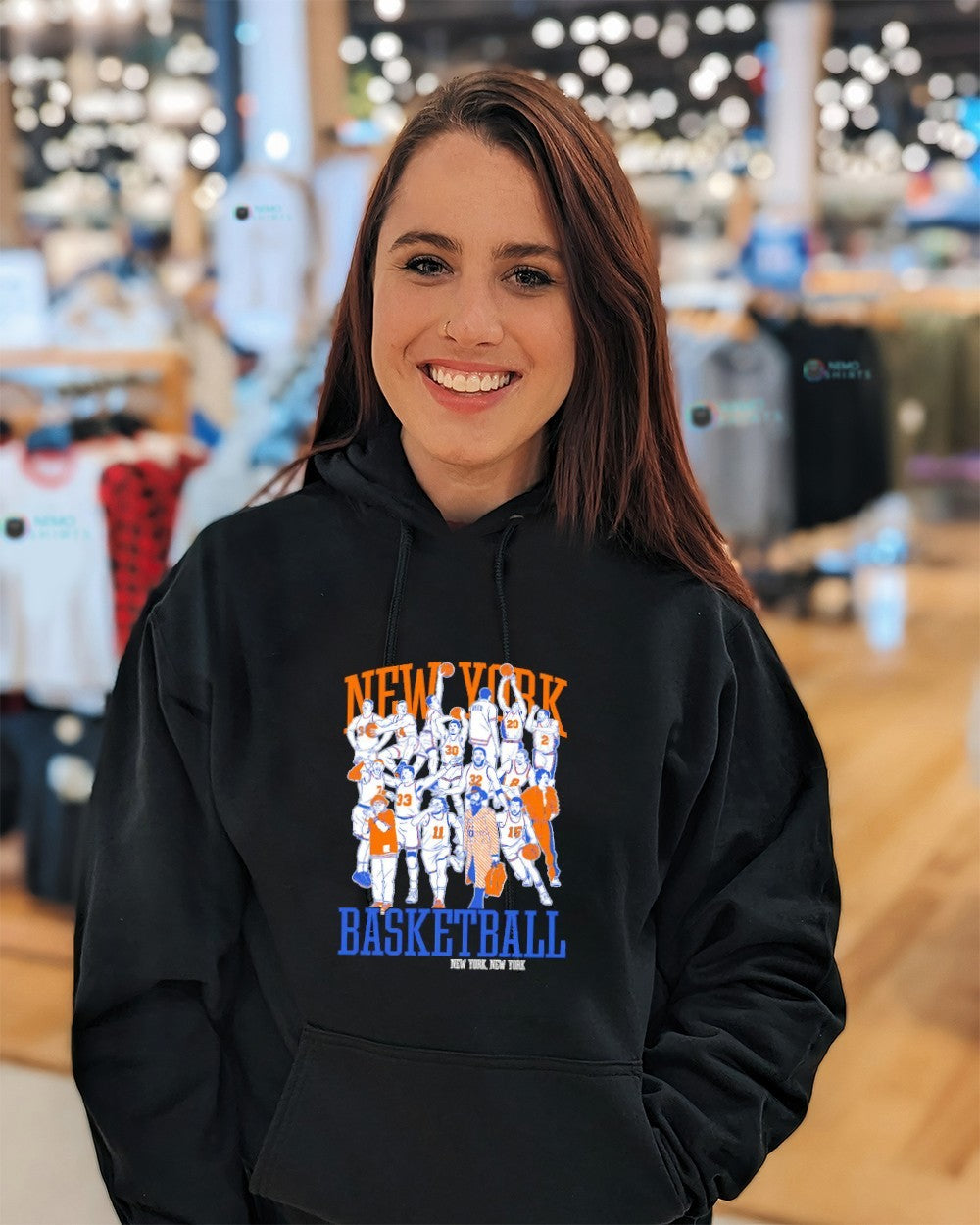 Square New York Knicks basketball shirt