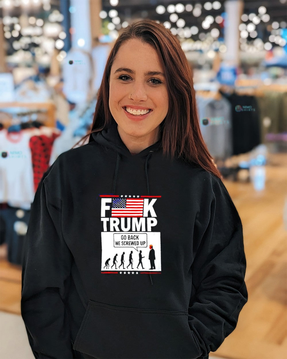 Stephen Colbert wear fuck Trump go back we screwed up shirt