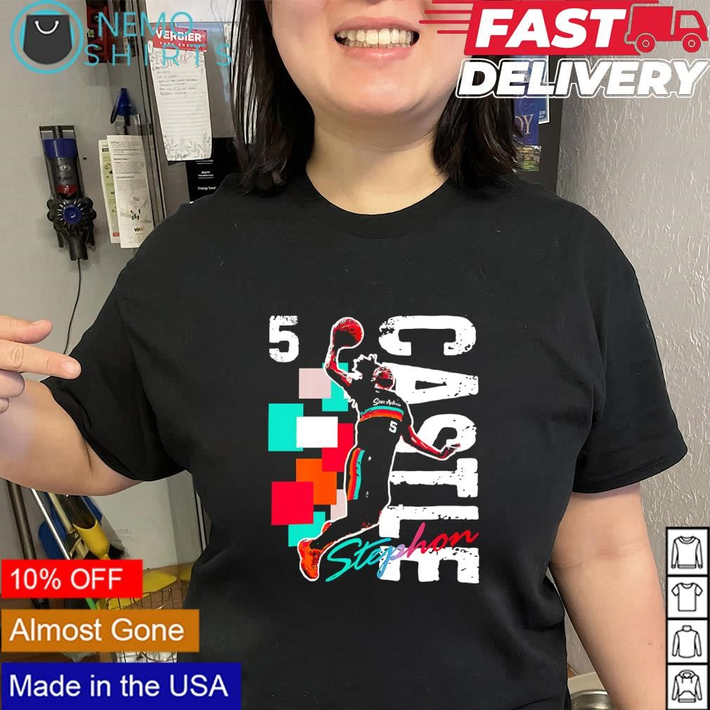 Stephon Castle of San Antonio Spurs number 5 graphic portrait shirt