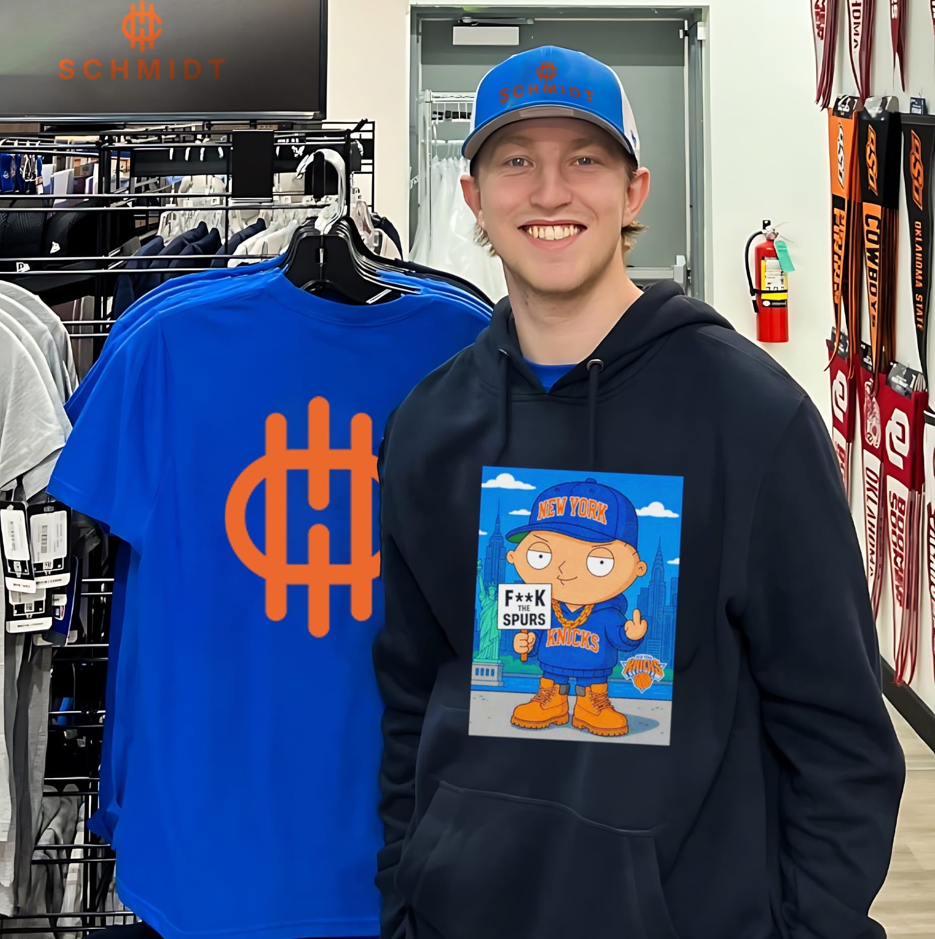 Stewie Griffin New York Knicks fuck the Spurs shirt