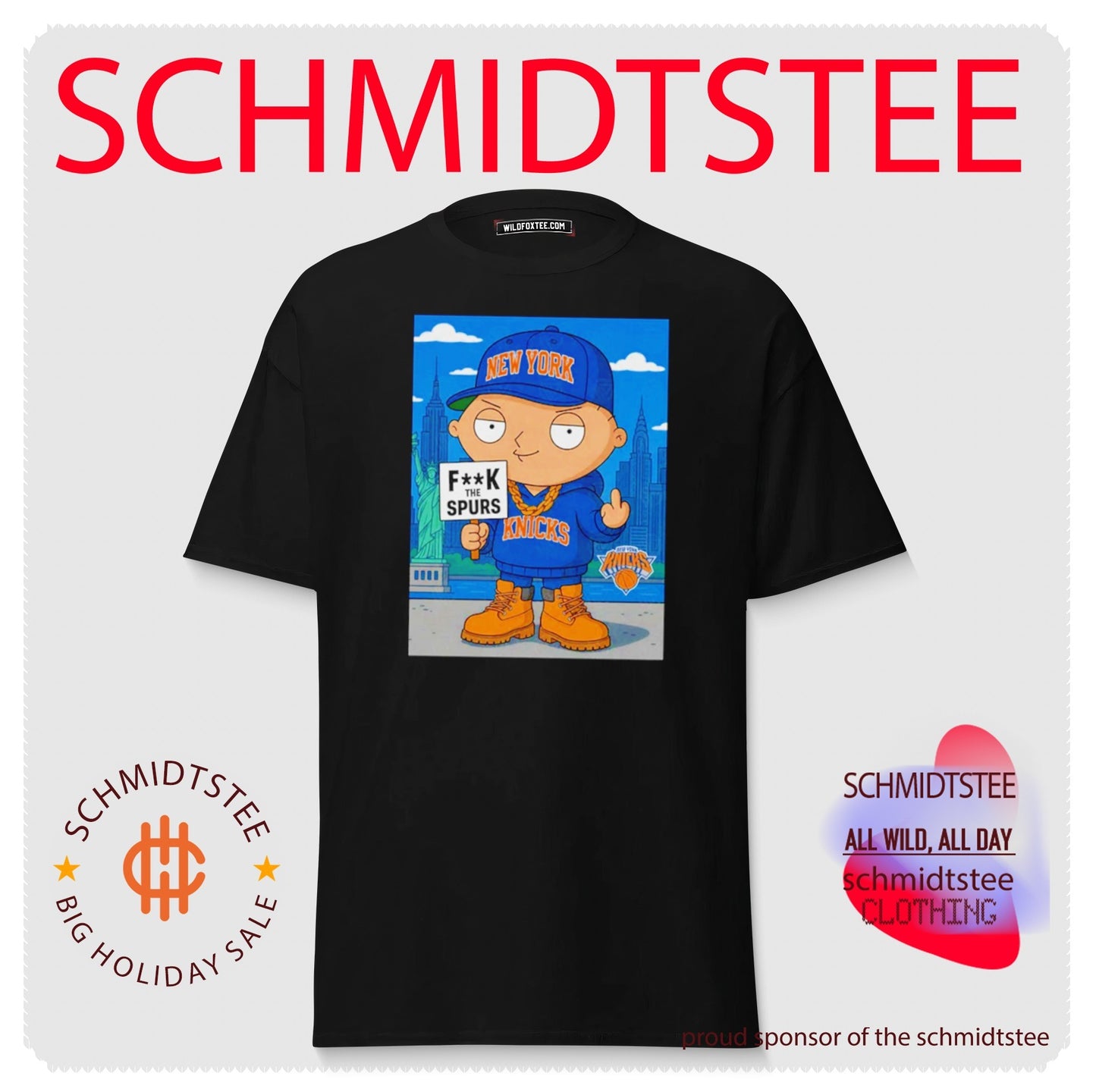 Stewie Griffin New York Knicks fuck the Spurs shirt