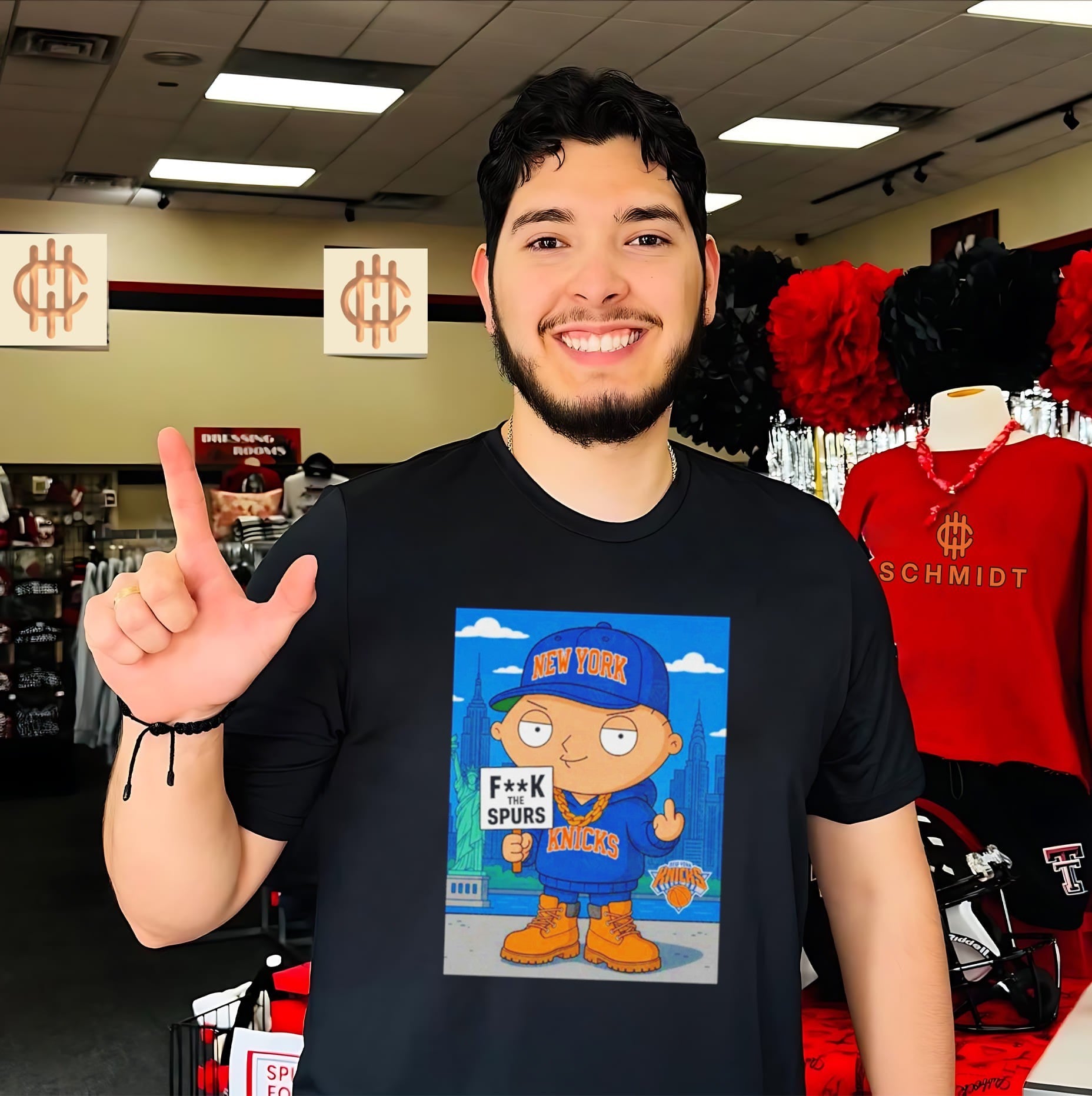 Stewie Griffin New York Knicks fuck the Spurs shirt