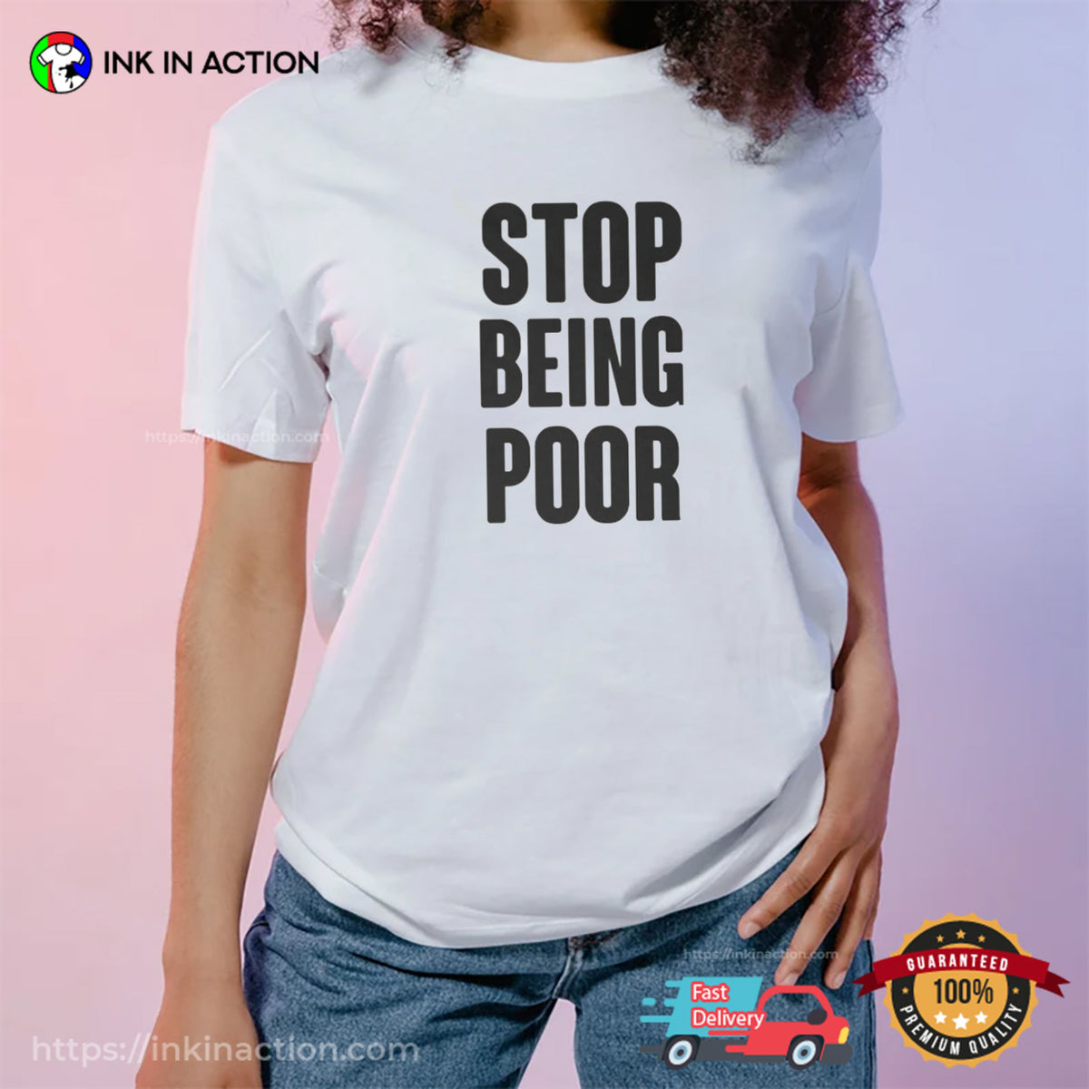 Stop Being Poor Paris Hilton Classic Tee