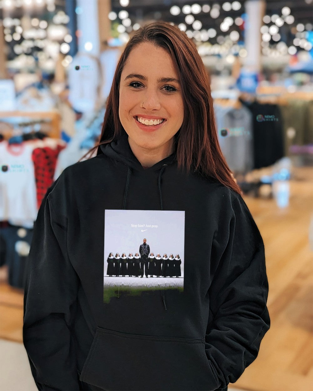 Stop him just pray Victor Wemby and Nuns shirt
