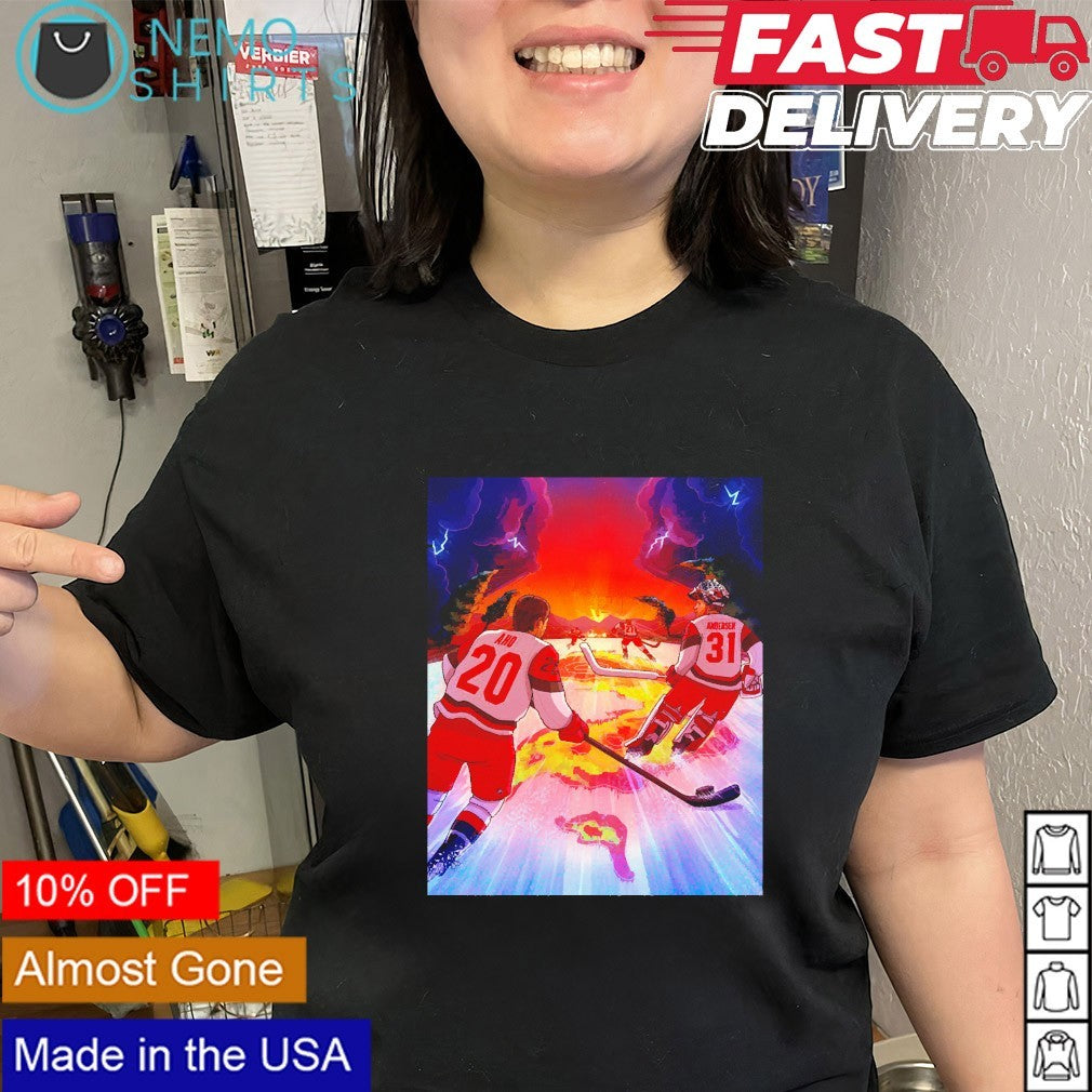 Storm brewing in the East Carolina Hurricanes 2026 Eastern Conference champs shirt