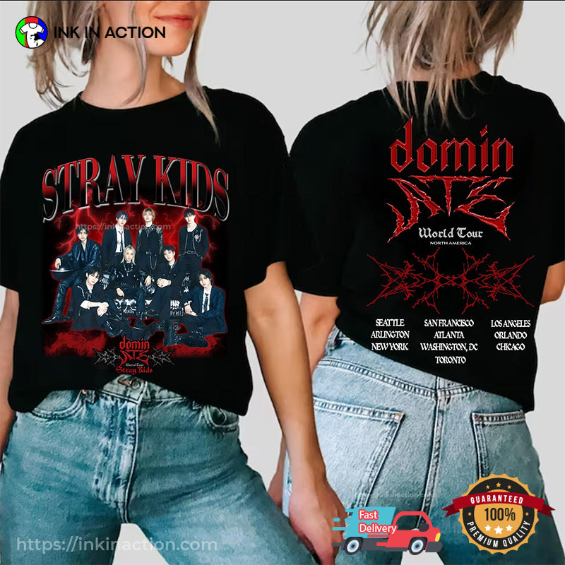 Stray Kids DominATE World Tour US 2025 2 Side Shirt