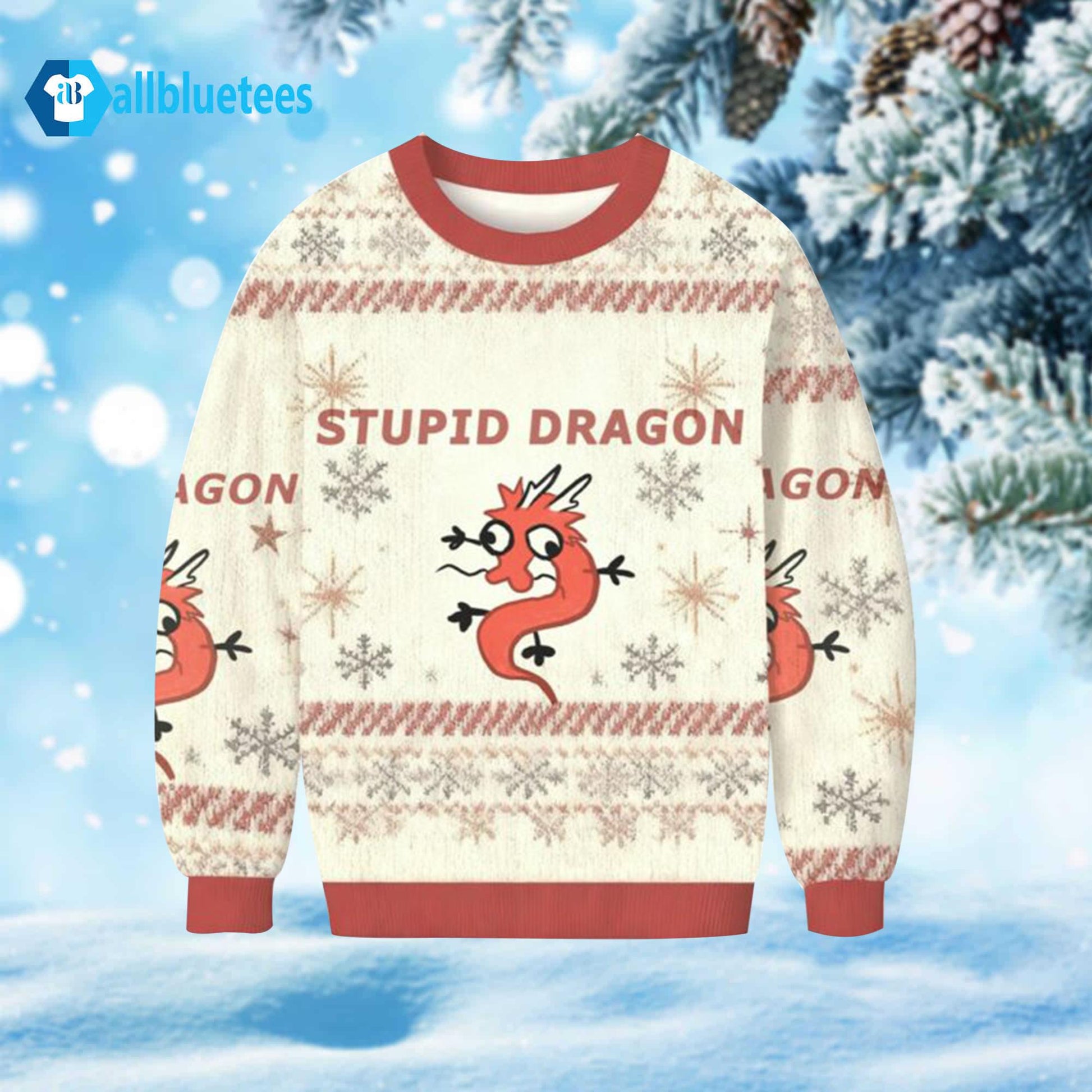Stupid Dragon Ugly Christmas Sweater