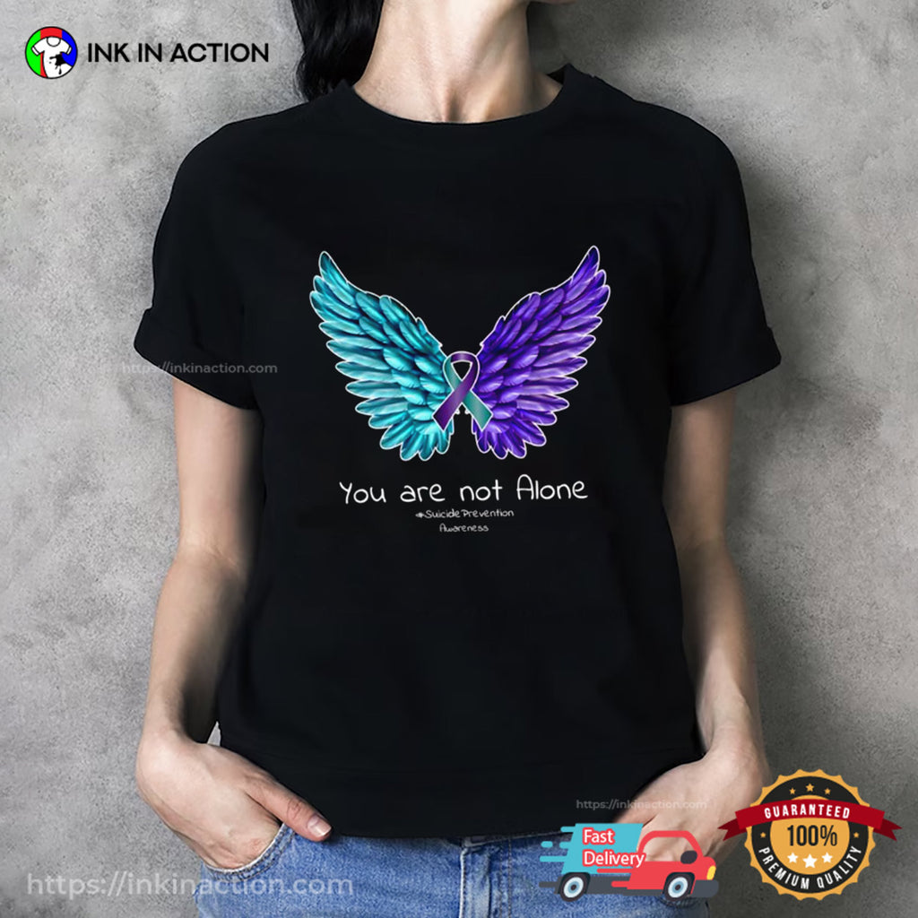 Suicide Prevention Wings and Ribbon Suicide Awareness T-shirt