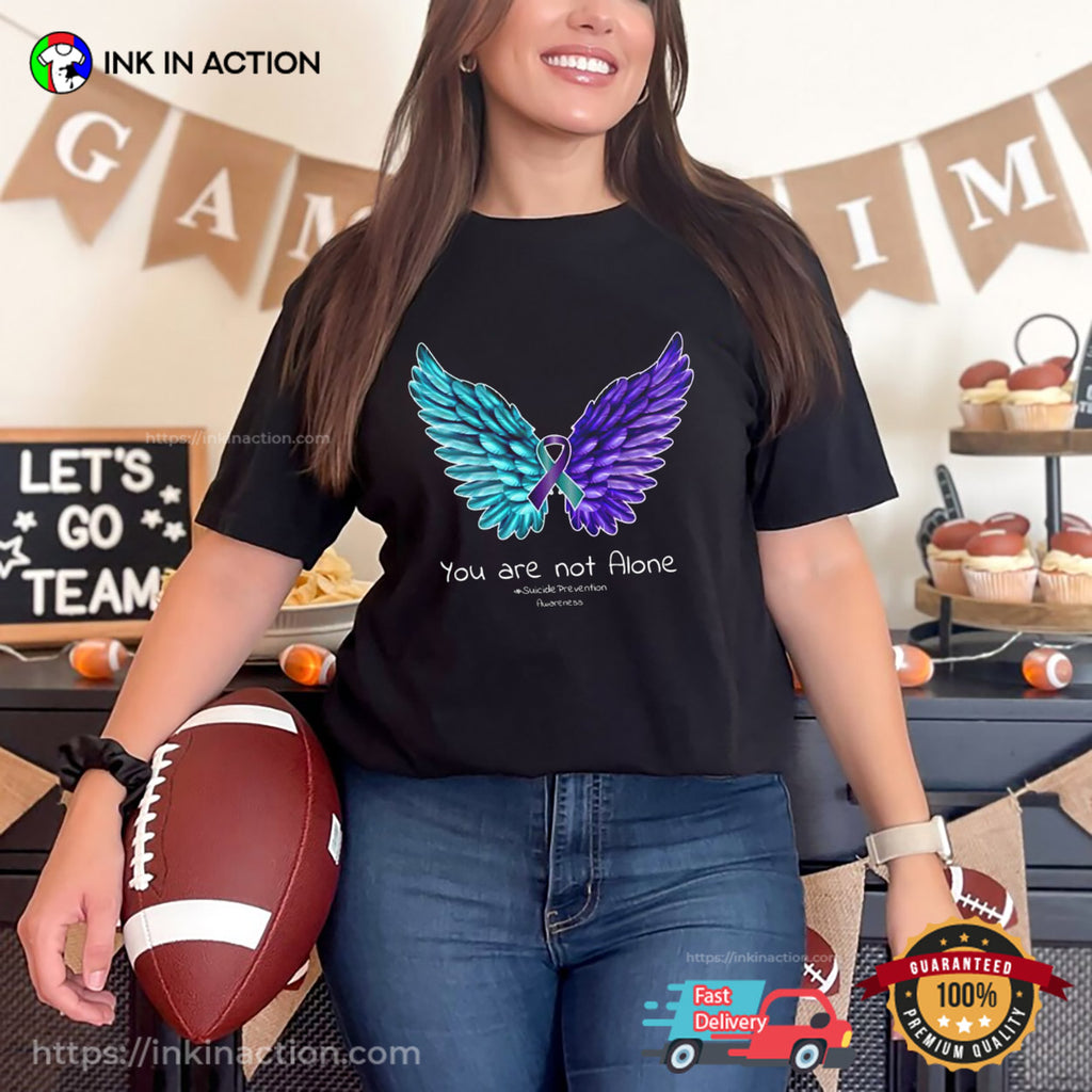 Suicide Prevention Wings and Ribbon Suicide Awareness T-shirt