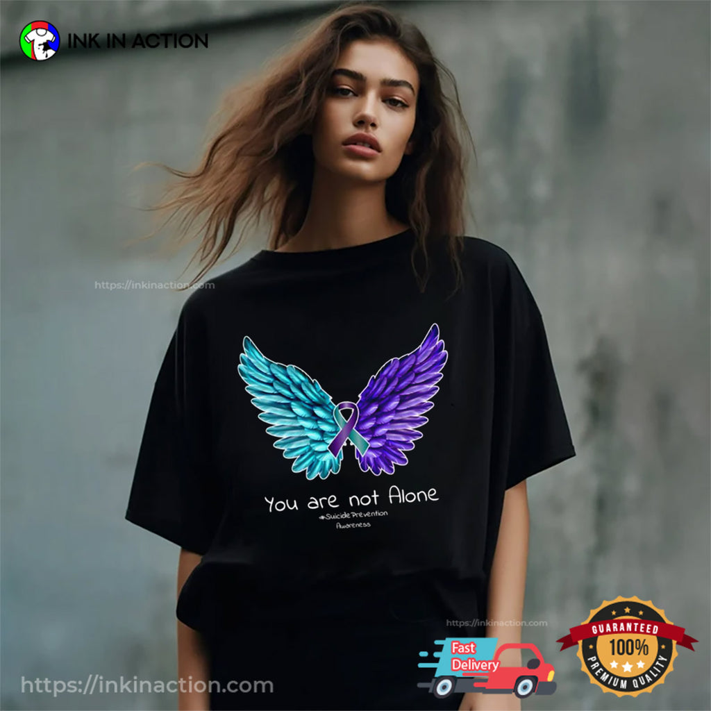 Suicide Prevention Wings and Ribbon Suicide Awareness T-shirt