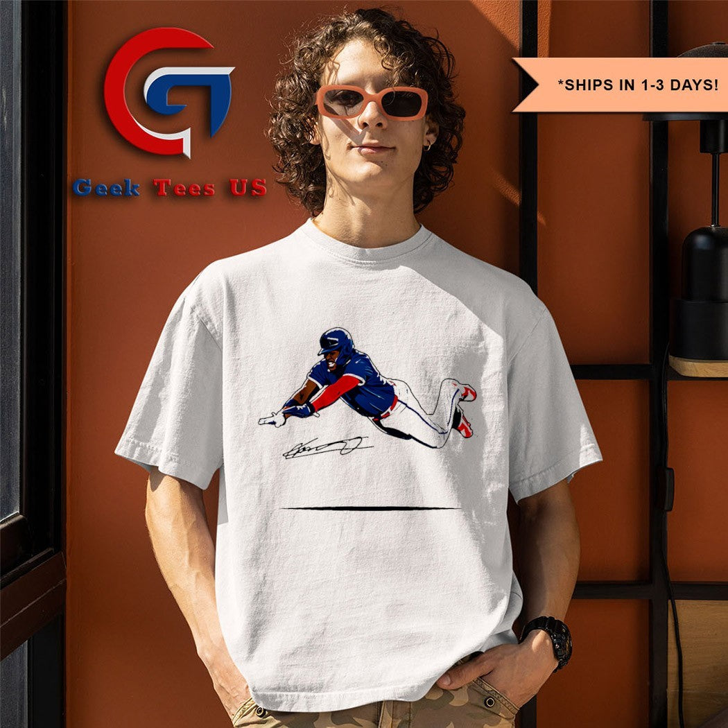 Super vlad flying slide Vladimir Guerrero Jr Toronto Blue Jays Baseball signature shirt