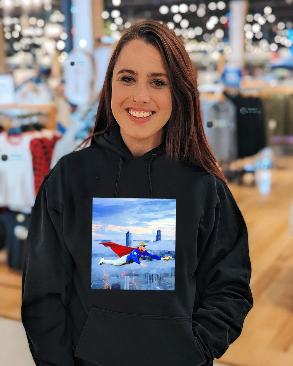Superman Nico Hoerner Chicago Cubs second baseman shirt