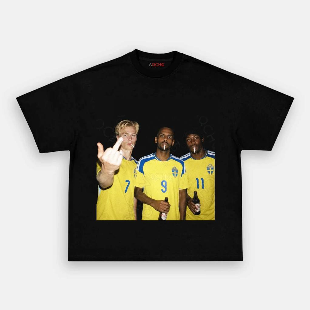 Swedish National Hangover Team Middle Finger Tee