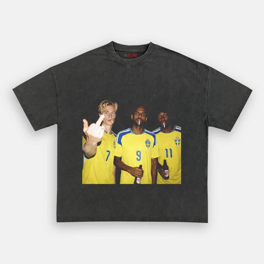 Swedish National Hangover Team Middle Finger Tee