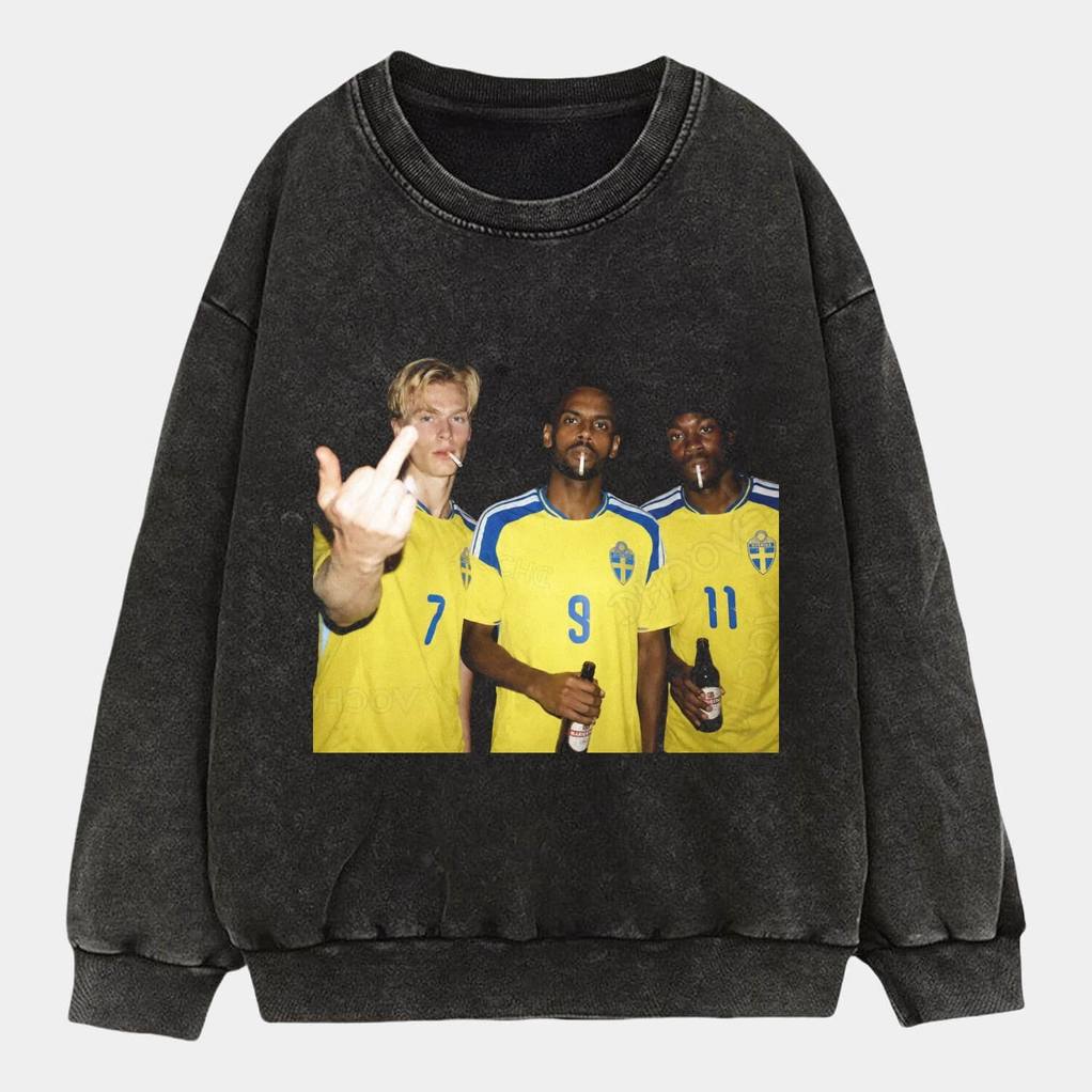 Swedish National Hangover Team Middle Finger Tee