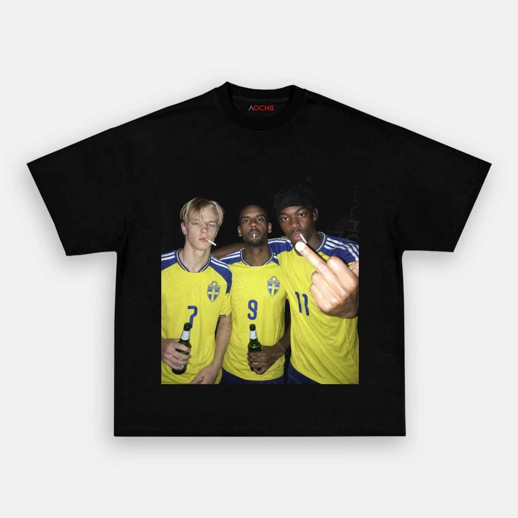 Swedish Party Legends Sweden After Dark Middle Finger Tee