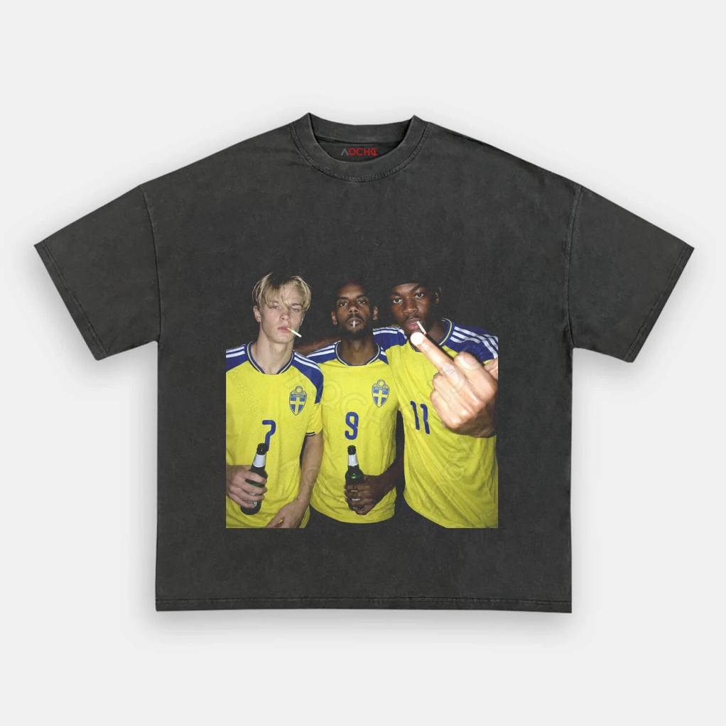 Swedish Party Legends Sweden After Dark Middle Finger Tee
