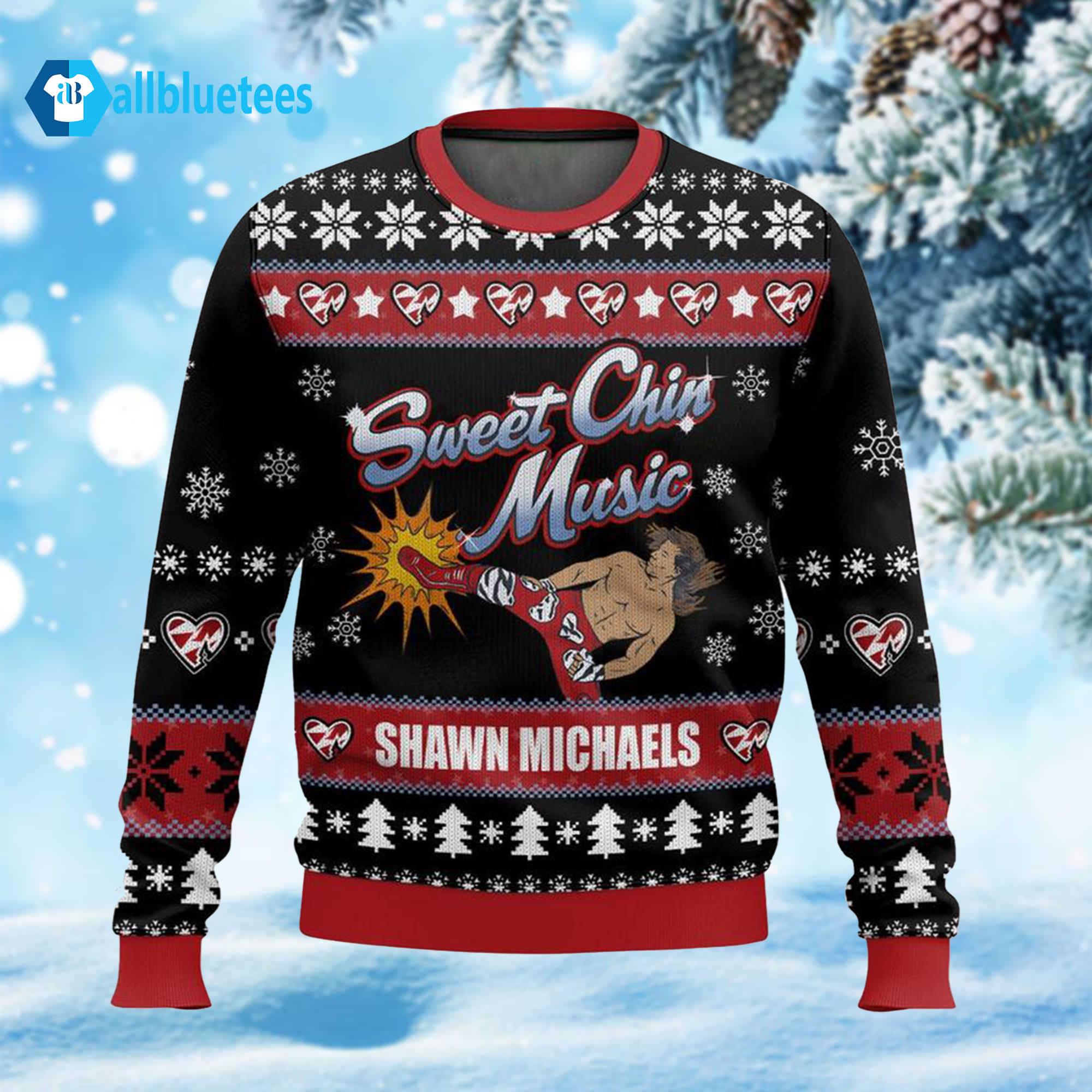 Sweet Chin Music Shawn Michaels Ugly Christmas Sweater
