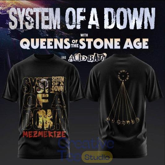 System of a Down UK & EU Tour 2026 Shirt – Black