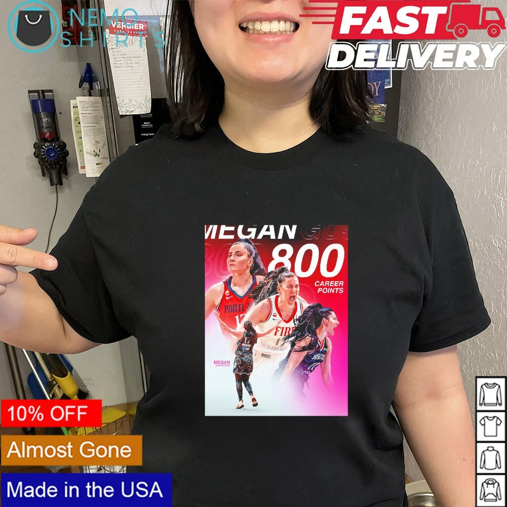 Take a bow Megan Gustafson 800 career points shirt