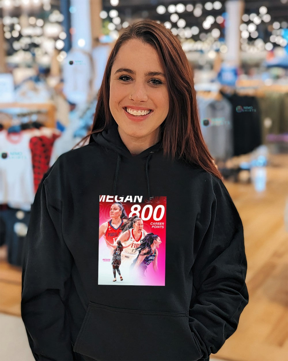 Take a bow Megan Gustafson 800 career points shirt