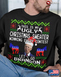 This Is My Ugly Christmas Sweater Winning Every Contest Let’s Go Brandon Joe Biden Anti Biden