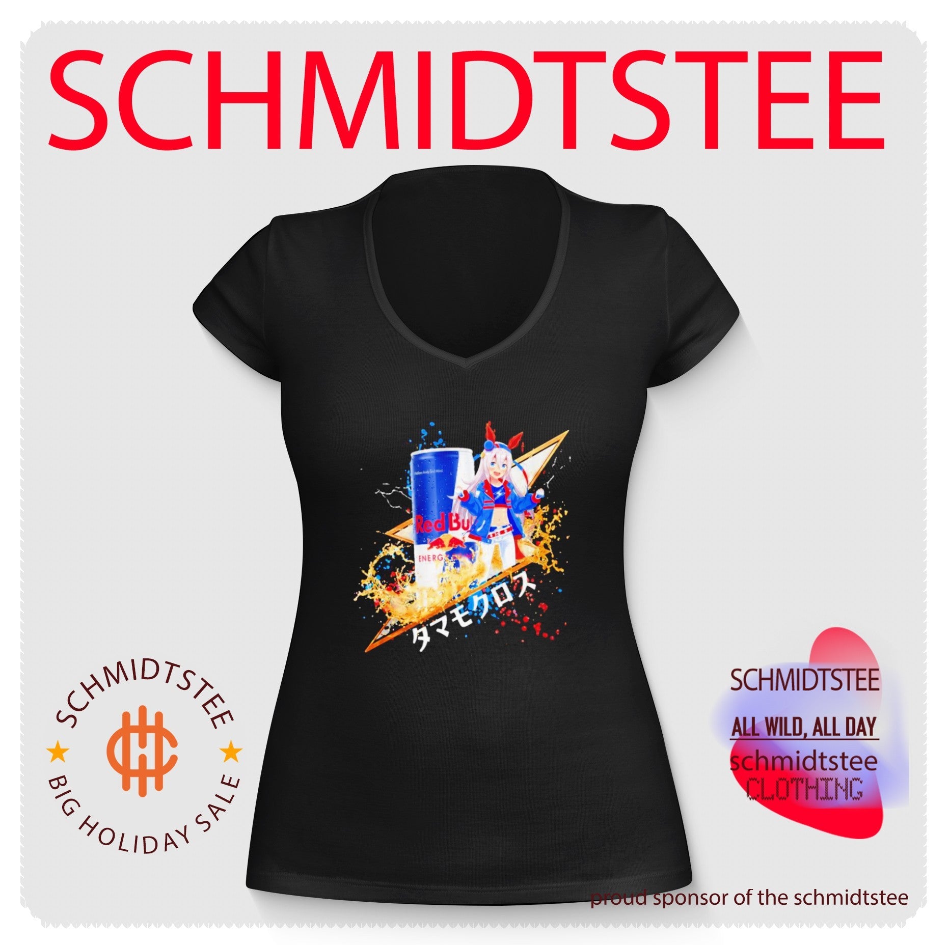 Tamamo Cross Uma Musume Red Bull Energy Drink Mashup shirt