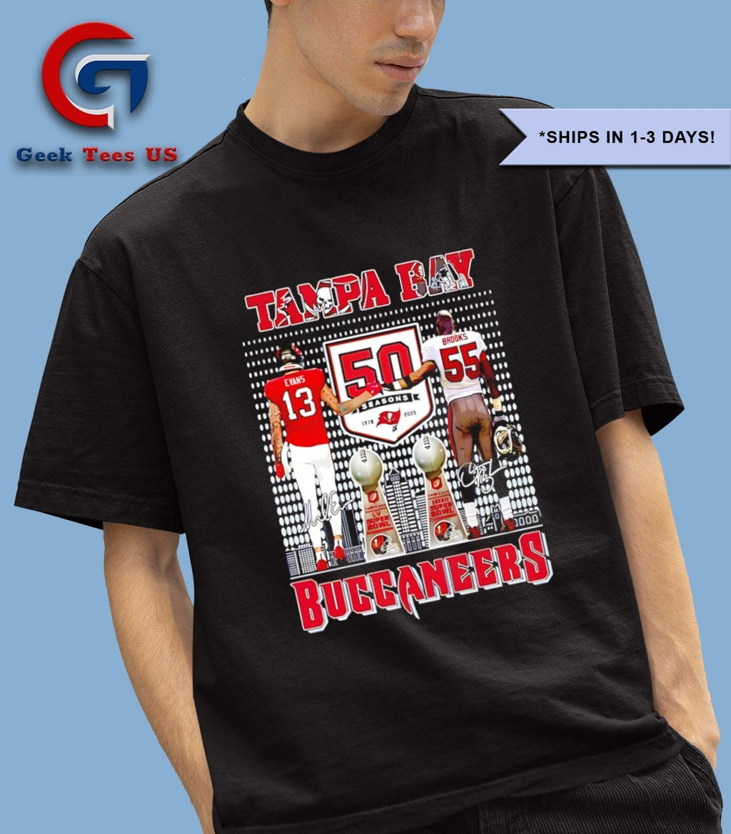 Tampa Bay Buccaneers 50 Season 1976-2025 vintage shirt