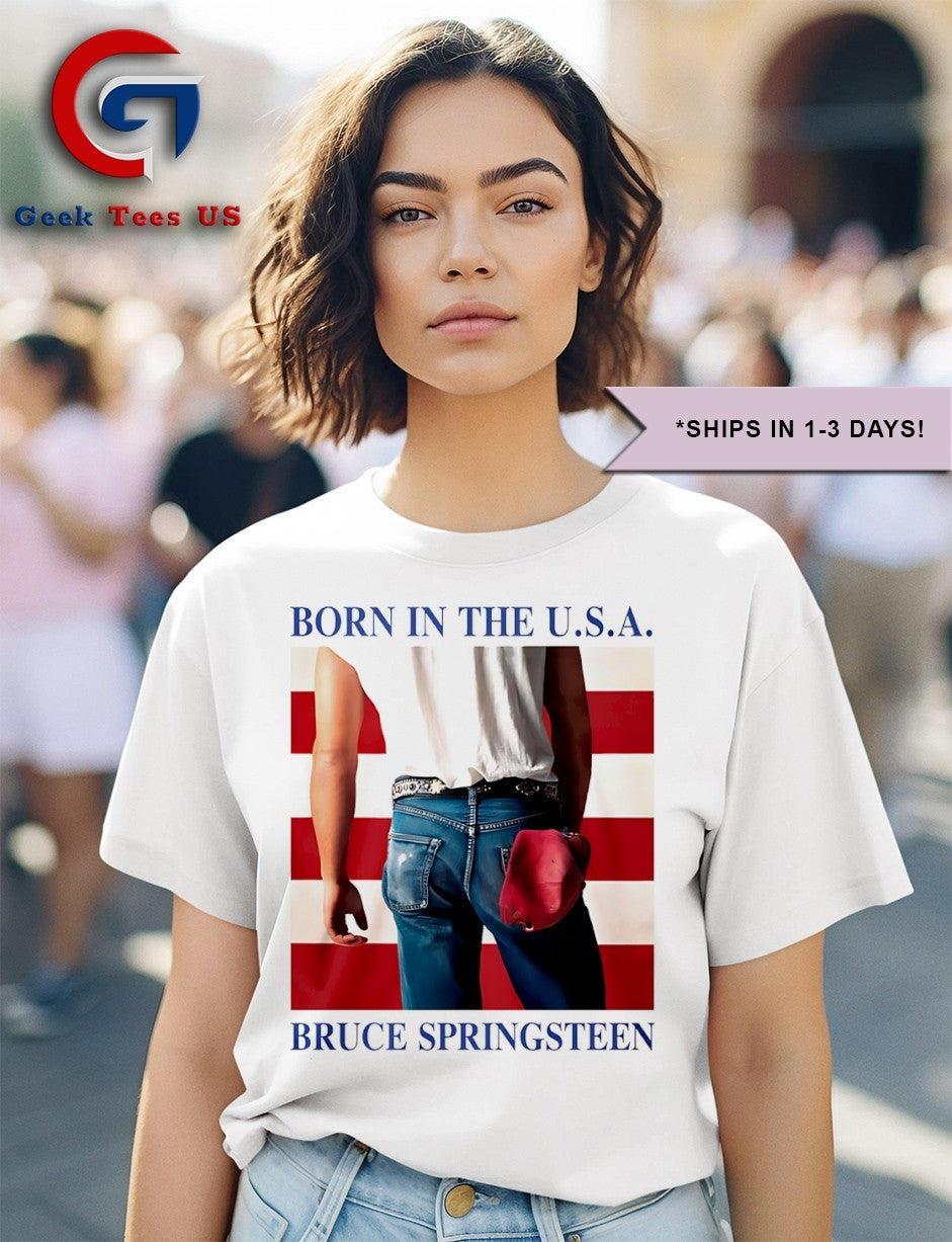 Taylor born in the USA Bruce Springsteen shirt