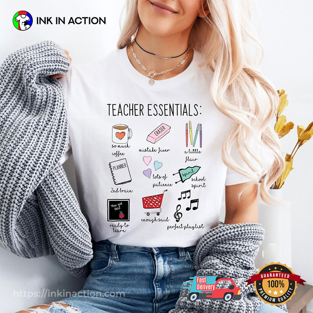 Teacher Essentials Gifts For Teachers T-shirt