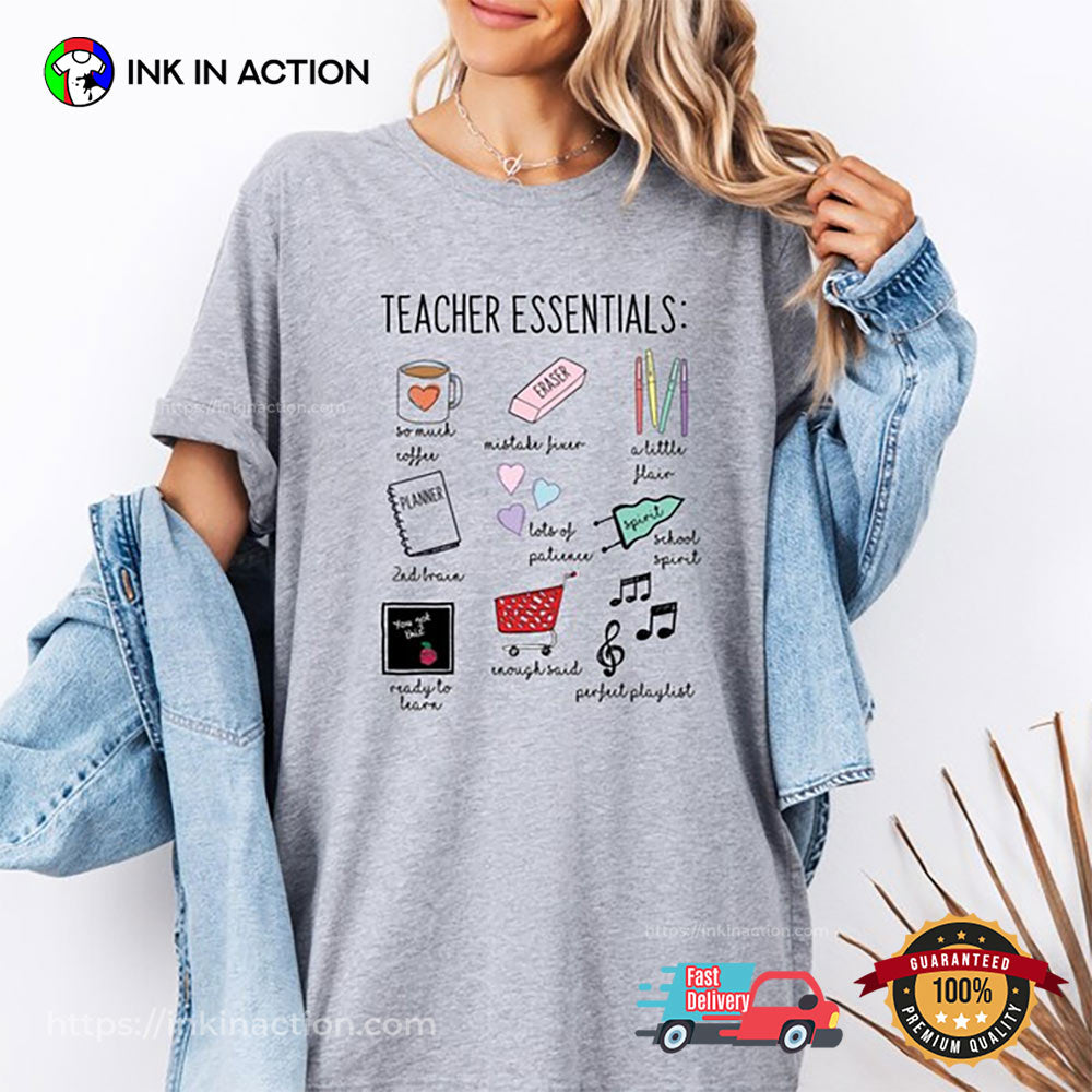 Teacher Essentials Gifts For Teachers T-shirt