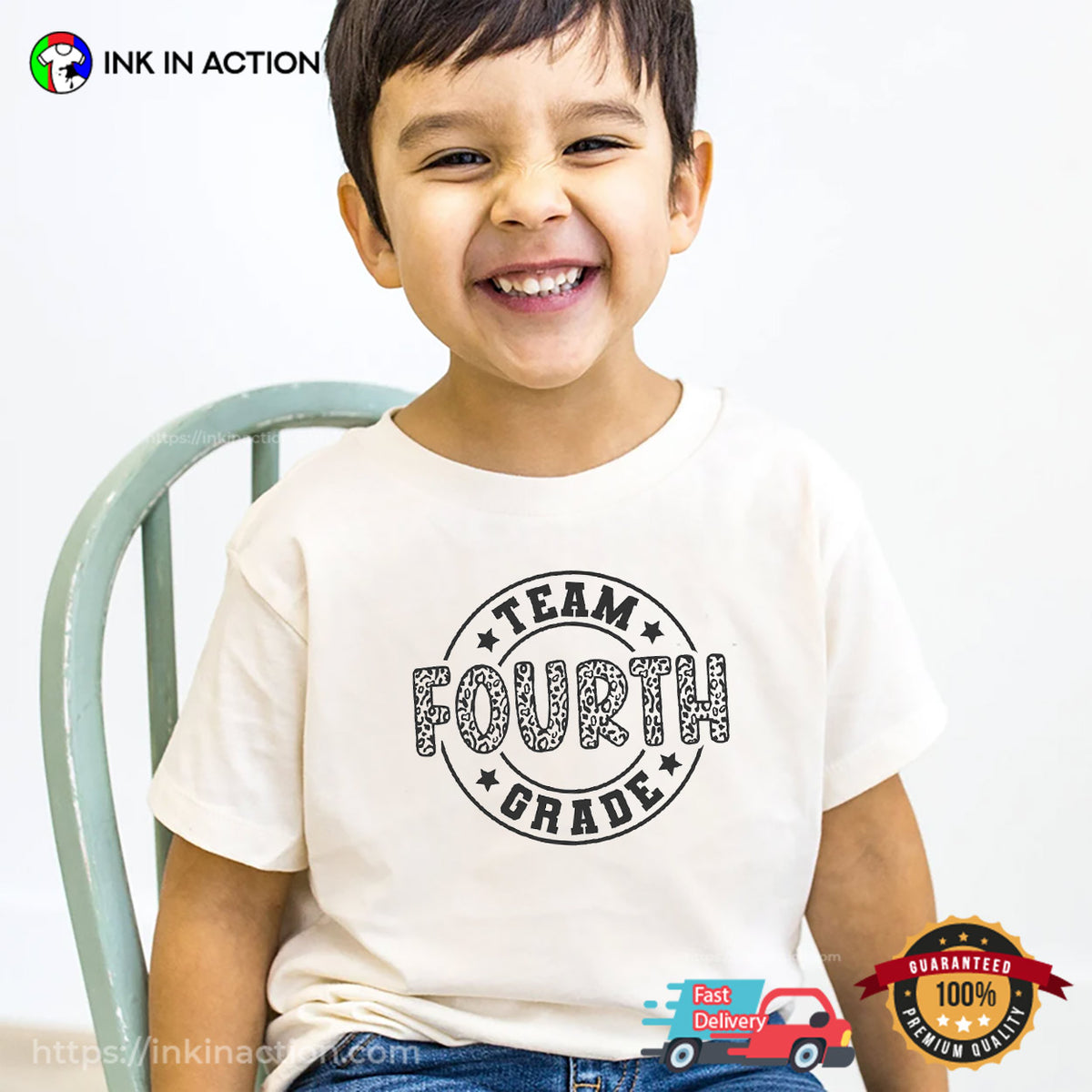 Team Fourth Grade Leopard T-shirt