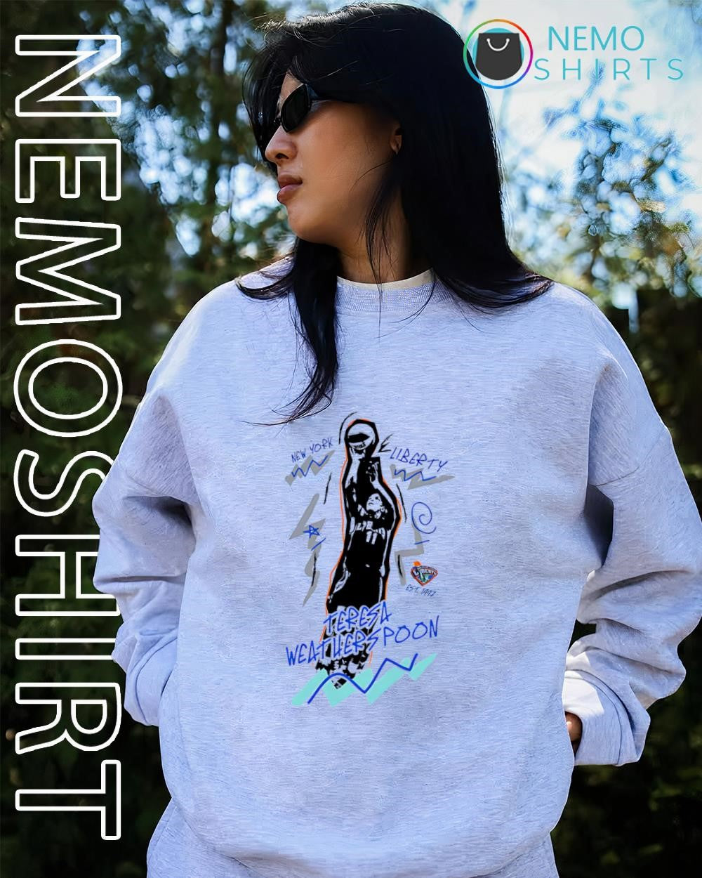 Teresa Weatherspoon New York Liberty player WNBA legend logo shirt