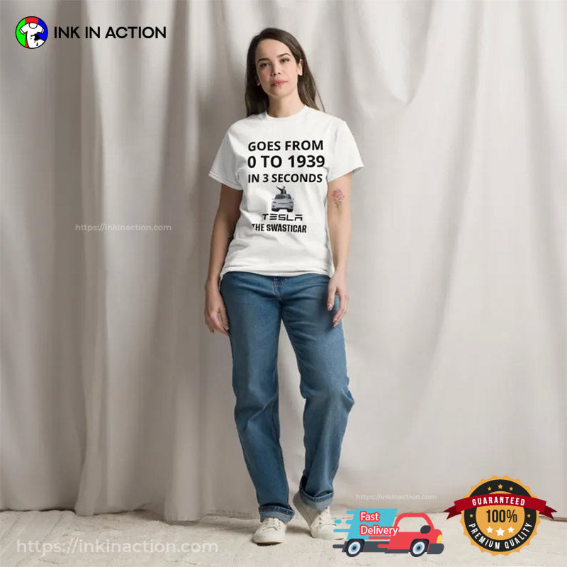 Tesla The Swasticar Elon Musk Car T-shirt