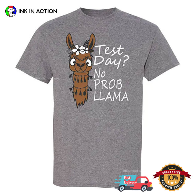 Test Day No Prob-llama Testing T-shirt