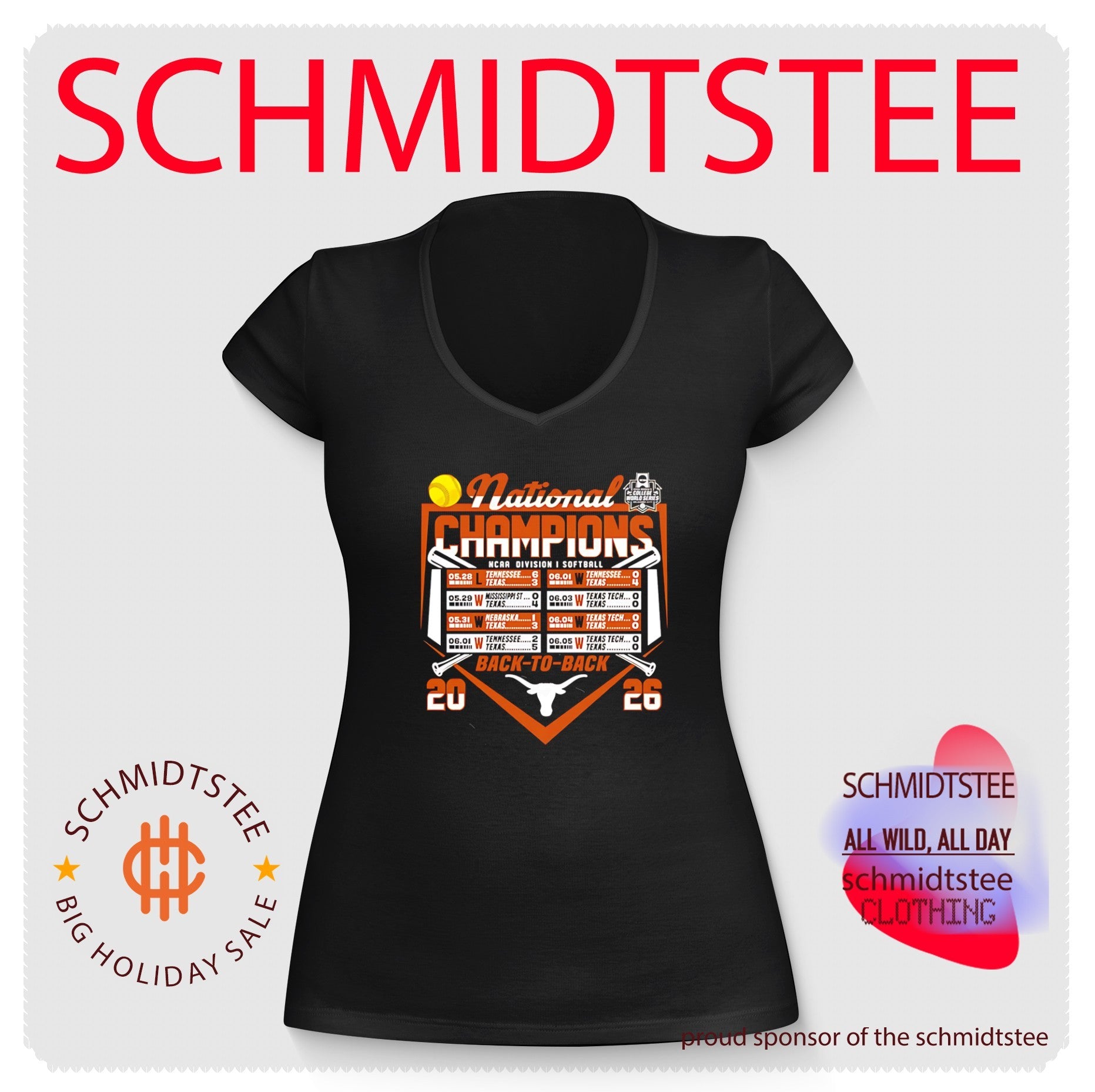 Texas Longhorns 2026 Women’s College World Series Champions Bracket shirt