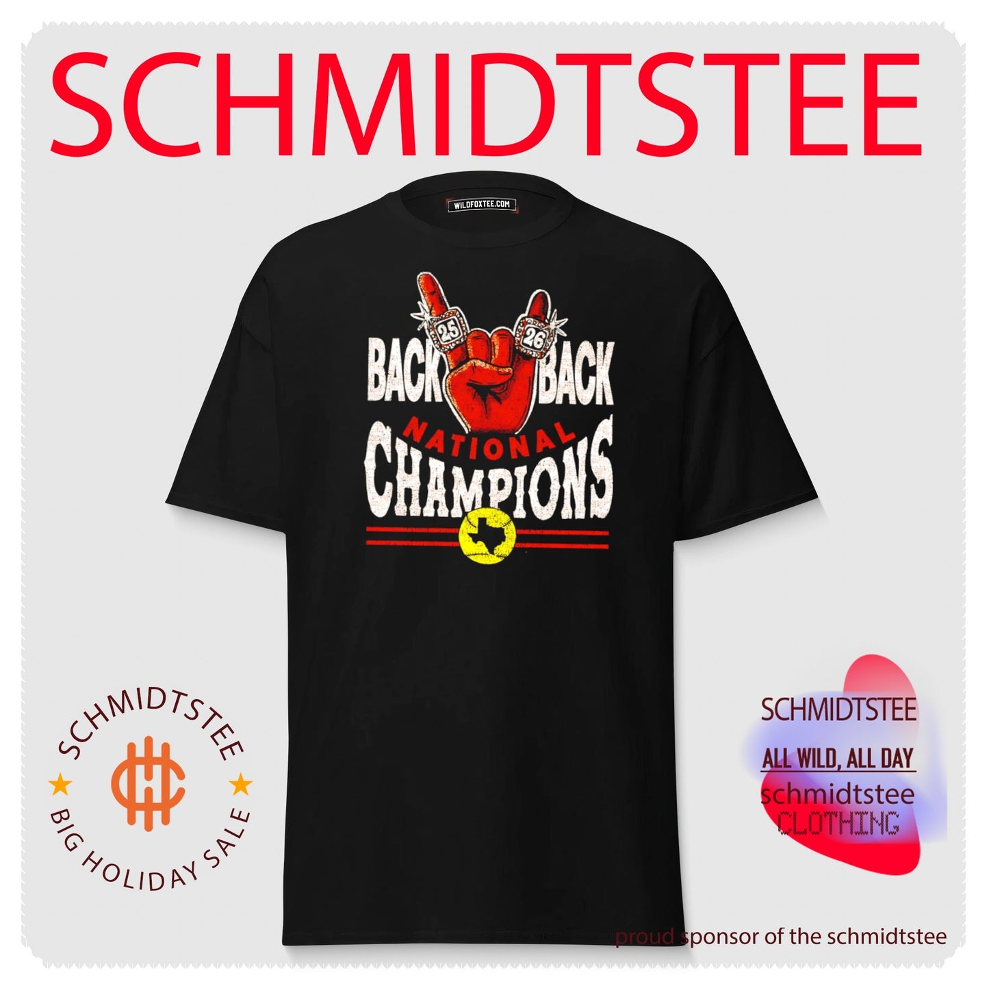 Texas Longhorns Back to Back Softball National Champions hand shirt