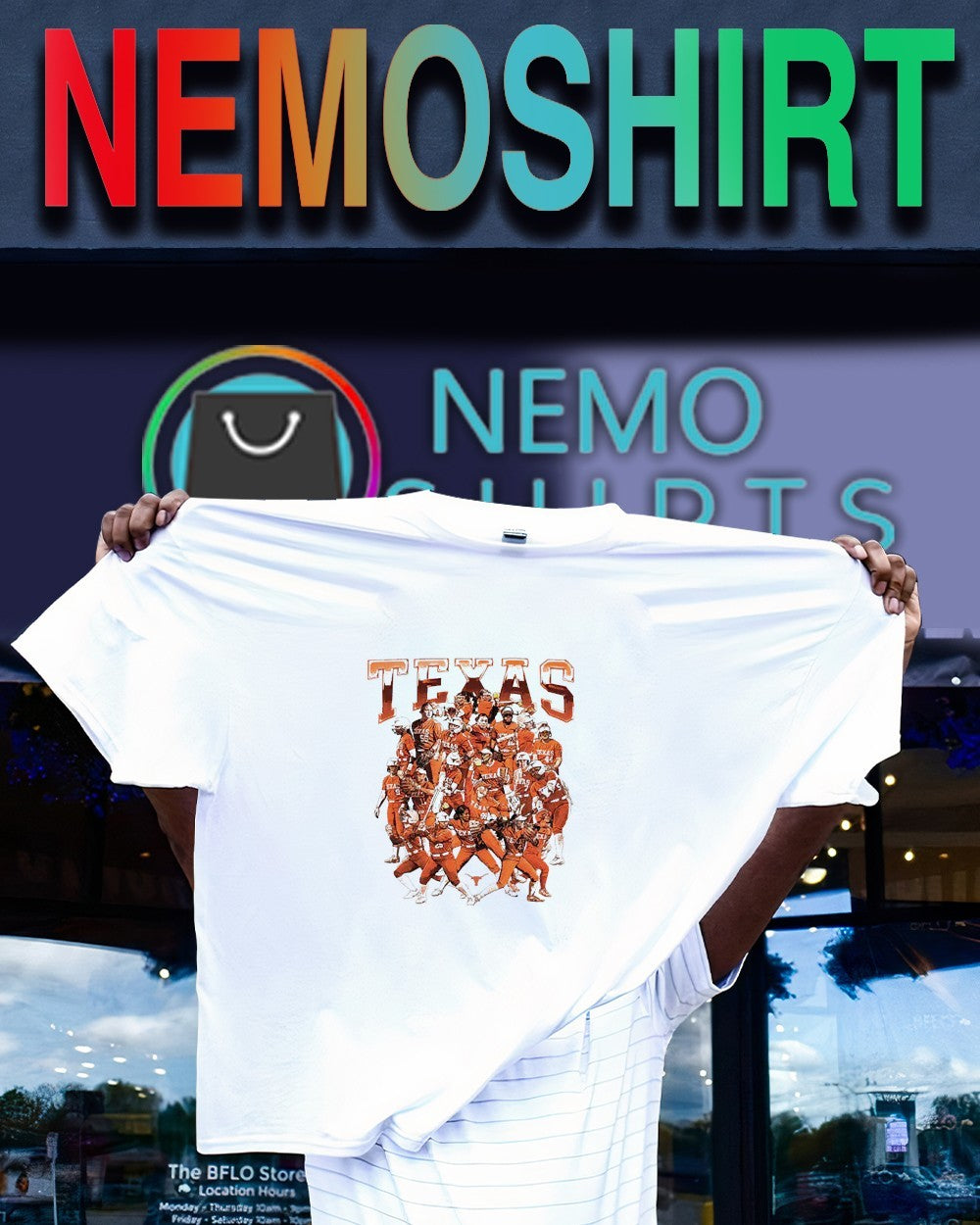 Texas Longhorns NCAA softball team collage shirt