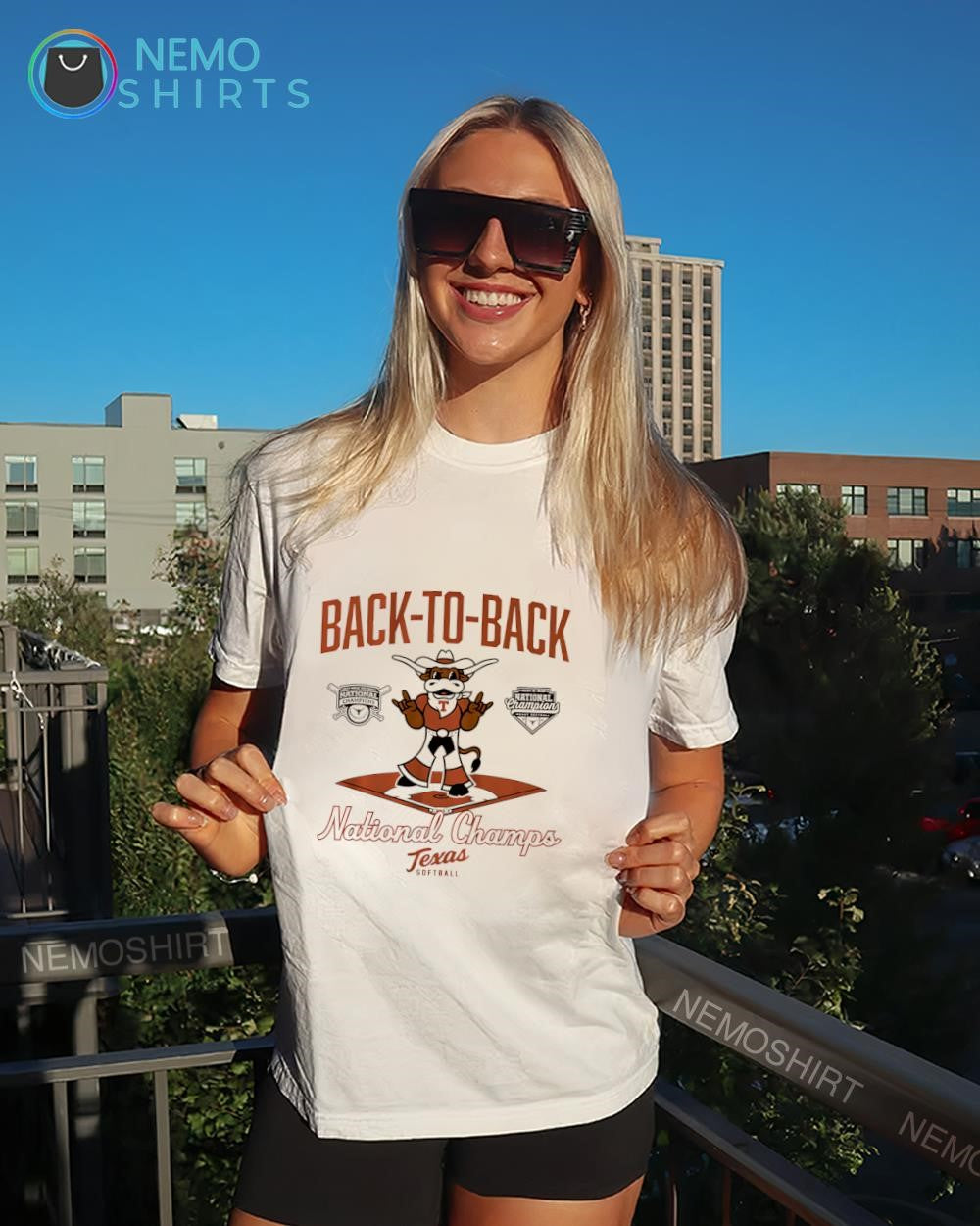 Texas Longhorns back-to-back champions diamond mascot shirt